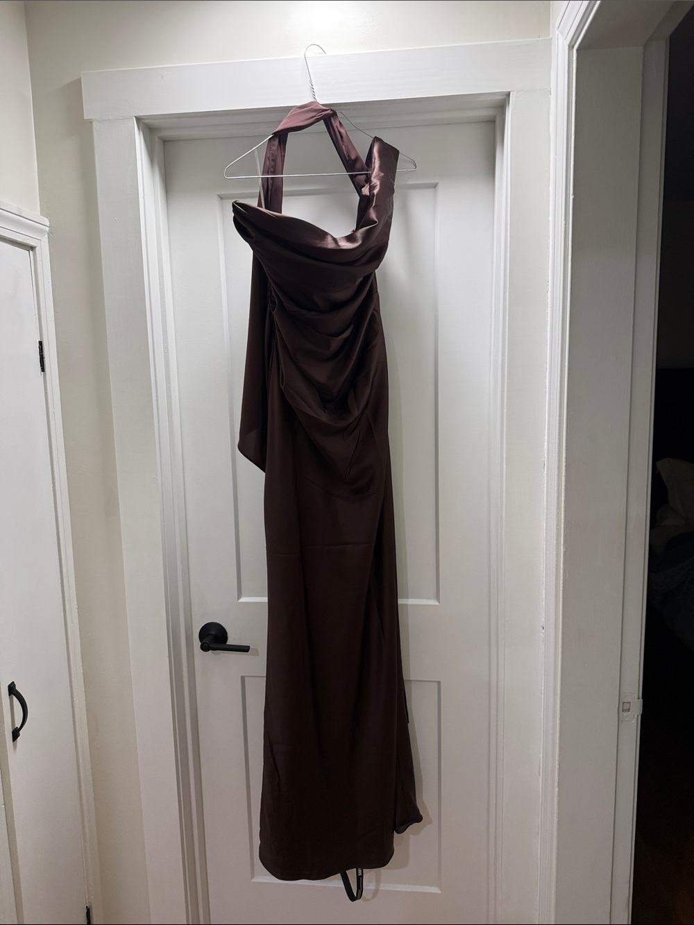 Babyboo Thalassa Maxi Dress - Plum Brown Size L (with scarf!)